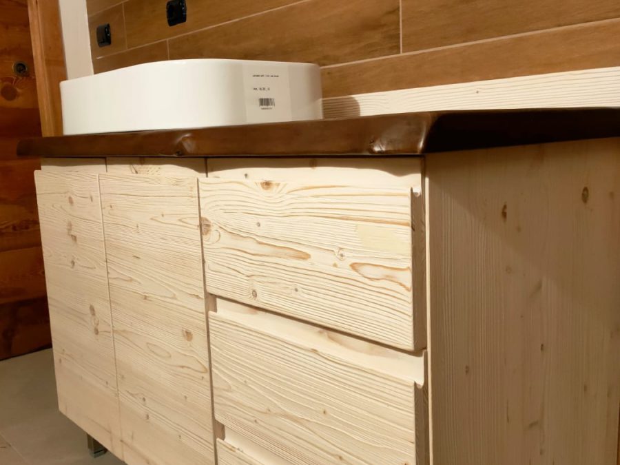 Mobile bagno in Abete spazzolato